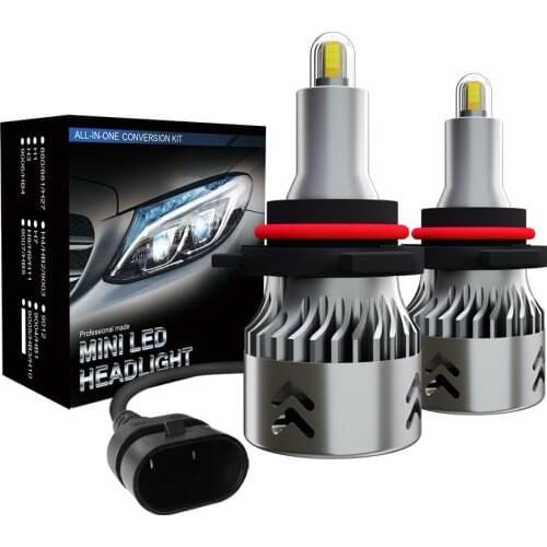 2pcs 9006 LED Car Headlight Bulbs Auto Lamp 8 Sides Chips 360 Degree Waterproof Super Bright Car Accessories Replacement Kit