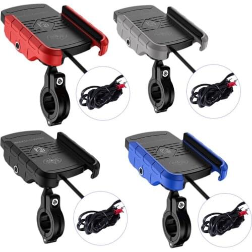 Kewig 2 in 1 Car Phone Holder Wireless Charger Motorcycle Bracket Phone Holder for iPhone ,Samsung Mobile Phone 15W Fast Chargin