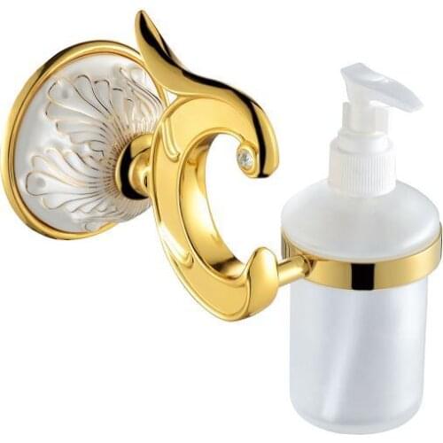 FREE SHIPPING new design 24k GOLD WHITE liquid soap dispenser