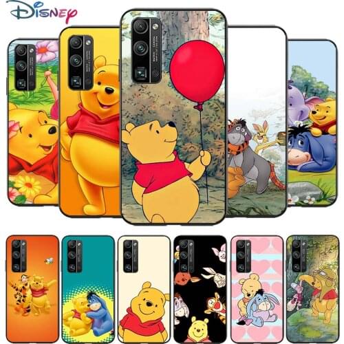 Pooh Bear Cute for Huawei Honor V30 20 Pro X10 9S 9A 9C 9X 8X 10 9 Lite 8 7 Pro Silicone Soft Black Phone Case