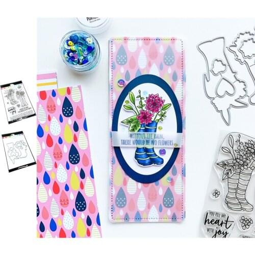 Flower Shoes Metal Cutting Dies and Stamps DIY Scrapbooking Card Stencil Paper Cards Handmade Album Stamp Die Sheets