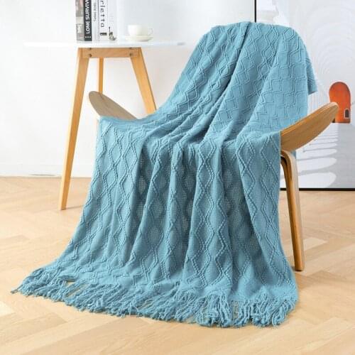 Sofa Blanket Nordic Knitted Throw Office Nap Blanket Air Conditioning Towel Wool Blanket Customize Bed Spread Blankets for Beds