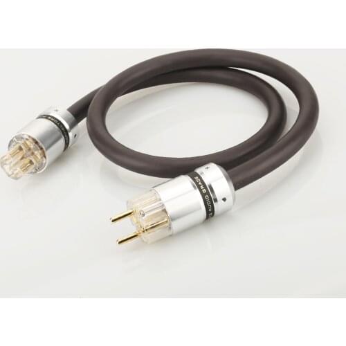 Hifi audio EU Schuko power plug connector Viborg VP1606 OFC RISR 6MM square AC Power cords Cable