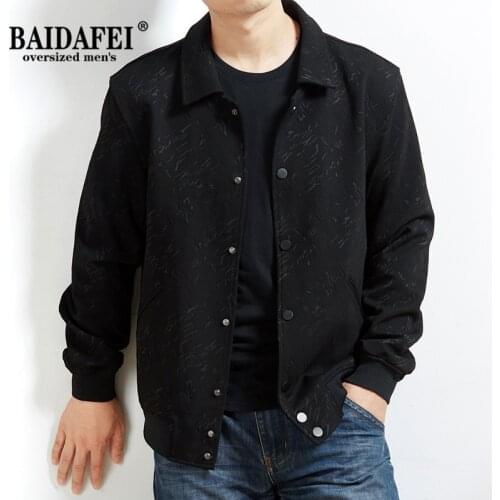 Plus Size 5XL 6XL 7XL Menssingle Breasted Turn Down Collar Casual Jacket 2021 Sprign Autumn New Fashion Print Fat Loose Coats