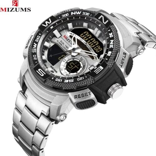 Luxury Brand Mizums Watch Men Quartz Mens Wrist Watches Waterproof 2 Times Alarm Electric Digital Sport Male Clock relogios 2019