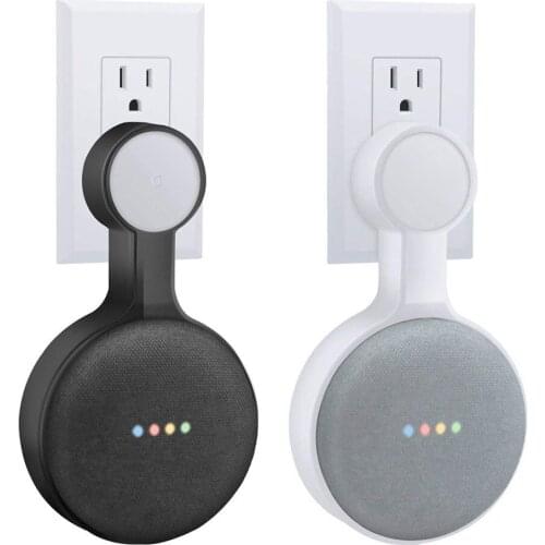 Outlet Wall Mount Holder Cord Management Bracket for Google HomeMini Voice Assistant Plug in Kitchen Bedroom
