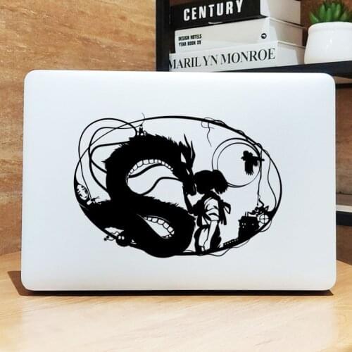Spirited Away Dragon Laptop Sticker for Macbook Pro 16" Air Retina 11 12 13 15 inch Mac Book Skin Vinyl 14" Dell Notebook Decal
