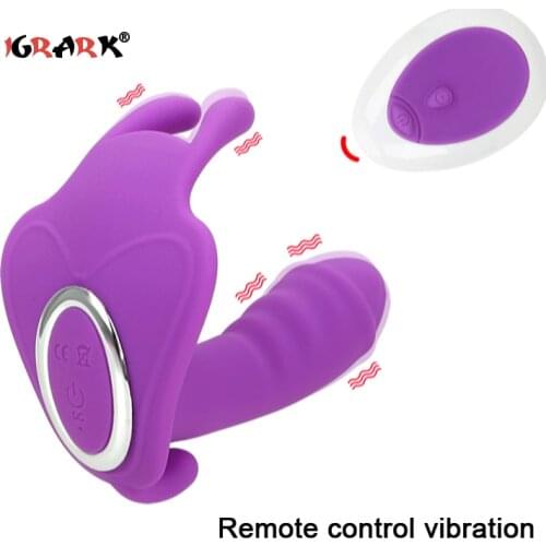 Butterfly Wearable Dildo Ciltoris Stimulate for Women Wireless Remote Control Masturbator G-Spot Invisible Adult Vagina Sex Toys
