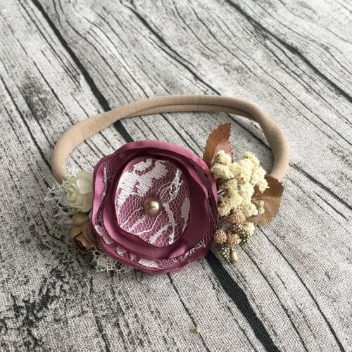 Fall Autumn Flower Skinny Headband