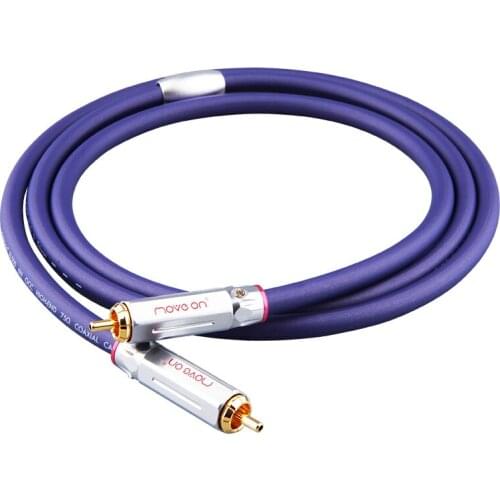 Move on N500 RCA TO RCA 6N single crystal copper OCC digital audio 75 ohm CD decoding SPDIF digital coaxial cable