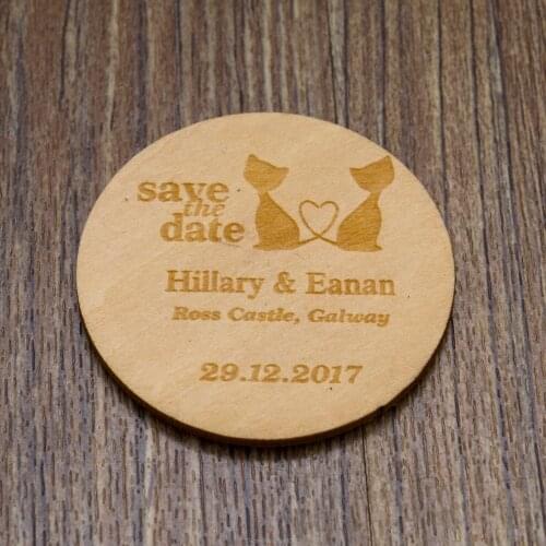 Personalized Lovely cat save the date magnet, Wooden Kitty Save the Date,Wedding birthday baby bridal shower party favors gifts
