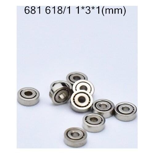 681 1*3*1mm 10pieces 681zz 618/1 bearing free shipping ABEC-5 bearings Metal Sealed Mini Bearing 681 618/1 chrome steel bearing