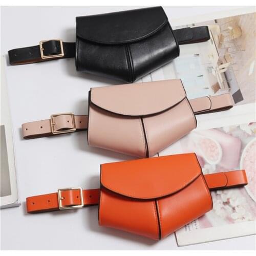 Women Serpentine Fanny Pack Ladies New Fashion Waist Belt Bag Mini Disco Waist bag Leather Small Shoulder Bags Black Pink