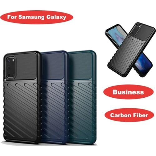 Luxury Bumper Heavy Duty Carbon Fiber Case For Samsung Galaxy A50 A50S A20 A30 M10S A10E S10E S10 NOTE 10 PLUS Protection Case
