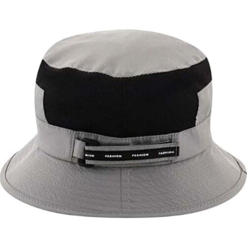 XEONGKVI Fashion Breathable Quick-drying Fishing Bucket Hat Summer Brand Polyester Grid Wide Brim Men Folding Fisherman Hat