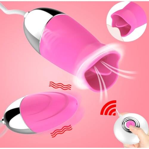 Tonge Licking Remote Control Vagina Ball Sex Toys For Women Clitoris Stimulator 3 Speeds Licking Nipple Clitoris G Spot Vibrator