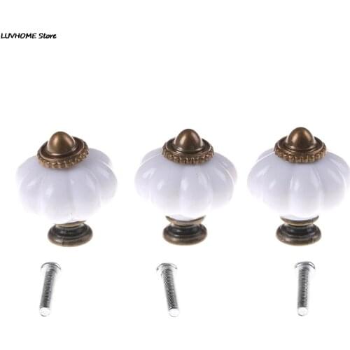 1PC High grade Metal Plastic Vintage Style Door Knobs Cabinet Drawer Cupboard Kitchen Pull Handle Durable With Screw