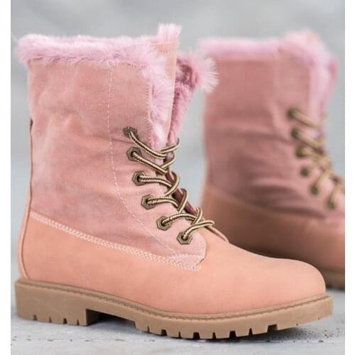 2020 Winter New snow boots womens shoes mid-cut Martin boots casual thickened warmth plus velvet cotton boots outdoor sports
