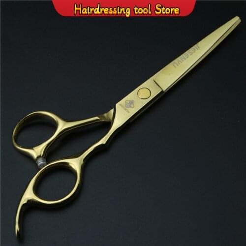 "Hair Scissors Golden Hair Scissors and Comb Case Hairdresser Scissors Professional Japanese Steel 6 Inch Stainless Steel Type"
