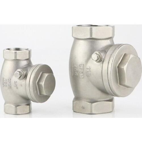 1/2" 3/4" 1" 2" BSPT Female BSPT Female Swing Check Valve 304 Stainless Steel
