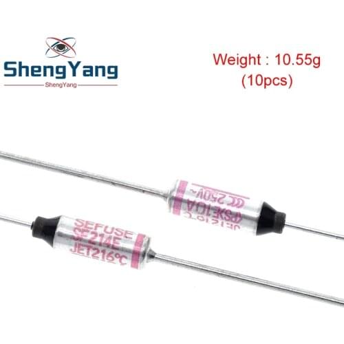 10pcs SF214E DIP SEFUSE Cutoffs for NEC Thermal Fuse 216 C 216 Degree 10A 250V Celsius Circuit Cut Off Thermal Fuse