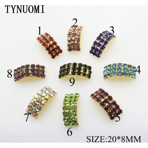 10 pieces / lot20 * 8MM Metal Rhinestone Button Clothing Sewing Accessories DIY Wedding Decoration Embellishment Buckle