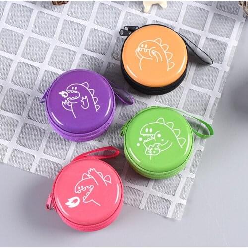 12pc/lot Kindergarten Monster round tin iron box / mini pouch / metal case /coin storage bag/headset bag/children gift