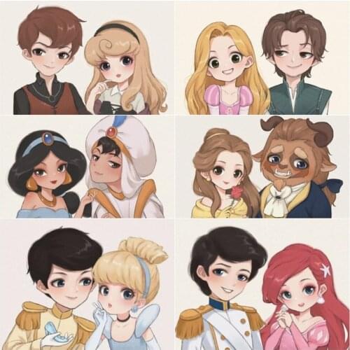 5D DIY Diamond Painting Cross Stitch Disney Princess Character Mosaic Rhinestone Home Decoration Gift