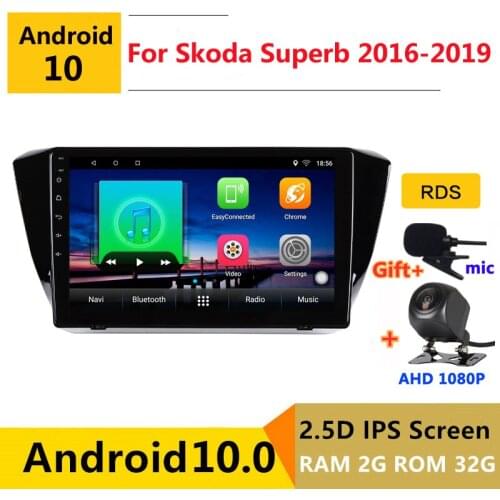10 inch Android 10 Car DVD Multimedia Player GPS For Skoda Superb 3 2016 2017 2018 2019 audio auto radio stereo navigation
