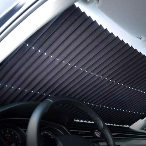 Car Windshield Curtain Retractable Set Folding Car Sunshade Cover Reflective Film Curtains Anti-UV Car Sun Shade 46cm