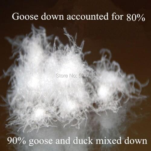 Free shipping 90% white goose & duck mixed down/ goose accounted for 80% /fill power 780/comforter and jacket filler/ 5 oz price