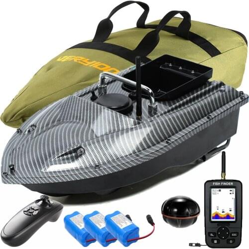 500M Remote Control Wireless Fishing Bait Boat With Catapult Hopper LCD GPS Fishfinder Sonar Sensor Carrybag RC Toy Boat