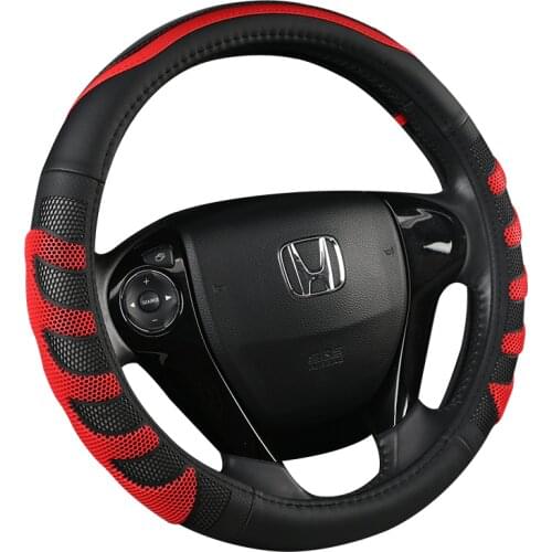 For Honda XRV CRV Civic Steering Wheel Cover 38 cm non-slip breathable leather vehicle steering wheel cover