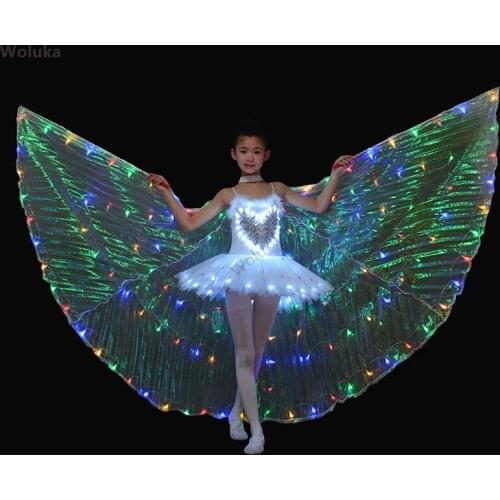 Childrens costumes luminous ballet skirt little swan sling fluorescent pettiskirt wings cloak CD50 W02