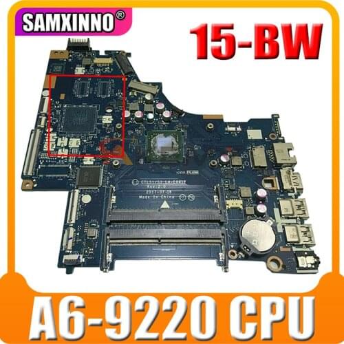 For HP PAVILION 15-BW Laptop Motherboard 924720-601 CTL51/53 LA-E841P DDR4 With AMD A6-9220 CPU MB 100% Tested Fast Ship