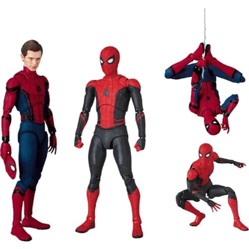 15cm Anime Action Figure The Marvel Avengers Spider Man Upgrade Suit Spiderman Hot PVC Collectible Model Toys Gifts for Kids Boy