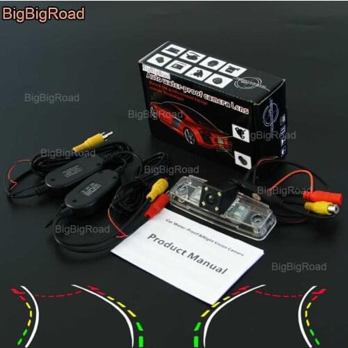 BigBigRoad For Subaru Forester Outback 2008--2012 Impreza Sedan Legacy 2 Car Intelligent Dynamic Track Rear View Camera