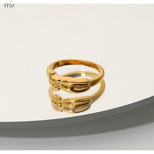 Adstract women body rings for women stainless steel gold color unique cool rings free tarnish trendy women jewelry 2021