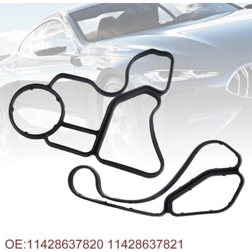 Car Oil Filter Housing Gasket Cooler Seal Set 11428637820/11428637821 for BMW Oil Filters