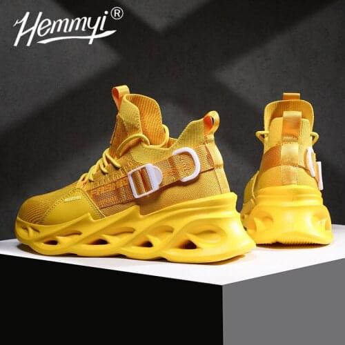Hemmyi Men Sneakers Summer Breathable Mesh Sports Running Shoes Men Comfortable Lightweight Outdoor Large Size 39-46 Mens Shoes