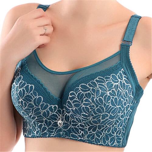 Hot Sexy Women Mesh Lace Bra Cup D Crop Tops Plus Size Bras Underwear For Women Brassiere Wide Sheer Bra Push Up Bralette