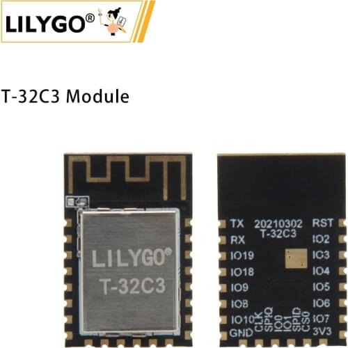 LILYGO® TTGO T-32C3 ESP32-C3 Module RISC-V 32 Bit Microprocessor 4MB Flash Support Wi-Fi Bluetooth