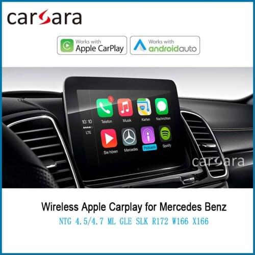 Merce des R172 Wired CarPlay W166 Android Auto for ML GLE SLK AirPlay X166 Phonelink Box NTG4.5 System Voice control