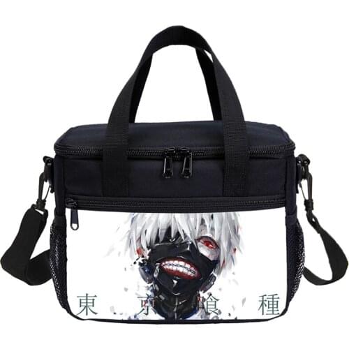 Fashion Tokyo Ghoul Thermo Lunch Bags For Girls Boys Thermal Lunch Box Kids School Food Handbag Picnic Insulated Cooler Bag Men