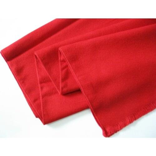 Men Women Winter High-Grade Double Side Brushed Cotton Viscose Scarf Long Soft Warm Bright Red Scarf
