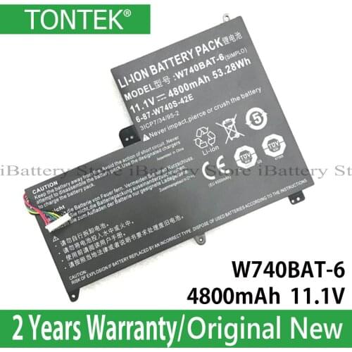 Genuine W740BAT-6 Battery For Clevo Schenker W740S S413 W740SU 6-87-W740S-42E2 Original Batteria Akku