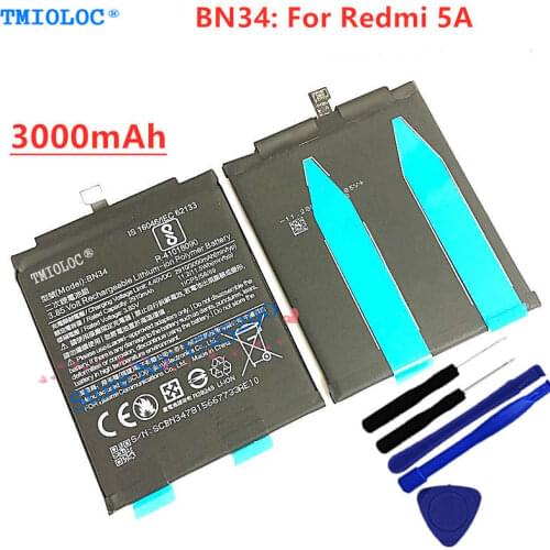 New High Quality BM22 BN34 BN35 Battery For Xiaomi Redmi 5 5A Battery + Tools
