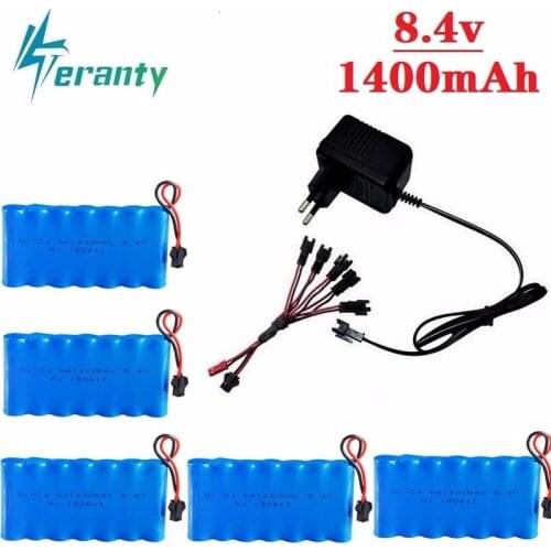 Upgrade 8.4v 1400mah NiCD Battery charger sets For Rc Toys Cars Tanks Trucks Robots Guns Boats AA 8.4v Rechargeable Battery Pack