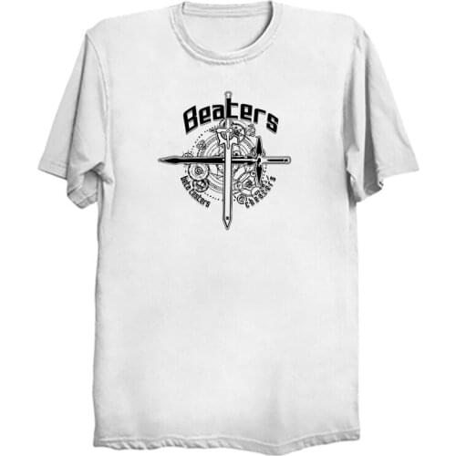 Sword Art Online SAO Japanese Anime Mens Casual Printing Mens T-shirt Short Sleeved SAO Samurai Mens Shirt