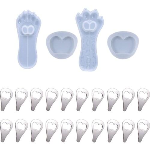 Bottle Opener Epoxy Resin Mold Keychain Pendant Silicone Mould DIY Crafts Jewelry Key Ring Decorations Casting Tool